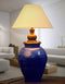 Handmade Elegant Recycled Blue Color Lamp (Without Lampshade)